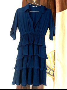 Tiered Blue Dress