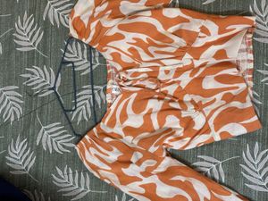Pretty Abstract Pattern Trendy Crop Top