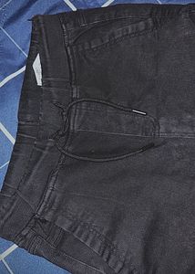 Zudio Arizona Black Jogger Straight Fit Jeans