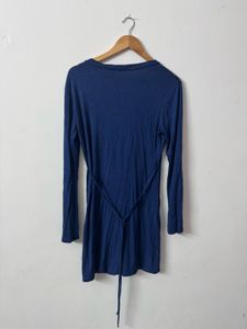 Blue Long Sleeve Dress