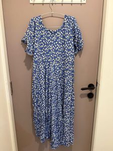 Floral Ruffle Midi Dress