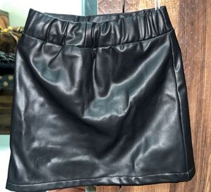 Black Faux Leather Mini Dress