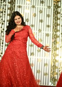 RED PARTY WEAR GOWN