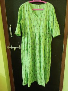 🌿☘️Green Floral Kurta☘️🌿