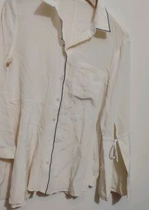 Cream Shirt Like Top For Girl Or Woman 30 Bust