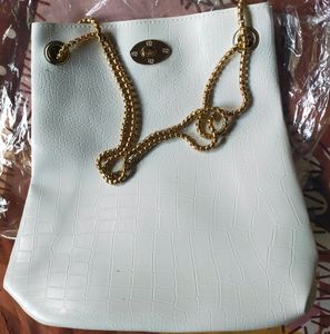 White Clutch Women Sling Bag