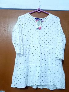 Polka Dot Tiered Tunic Top