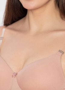 B’ZAR Nude Bra with Clear Straps 36D