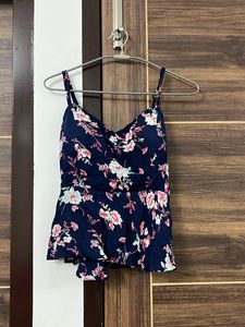 Blue Water Top White Shirt