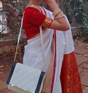 Elegant White Saree