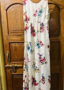 White Floral Maxi Dress