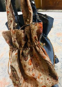Floral Pouches With Potli Tipy Clothes Bag 2 Combo