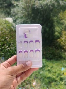 Press-On Nails - Purple Tip