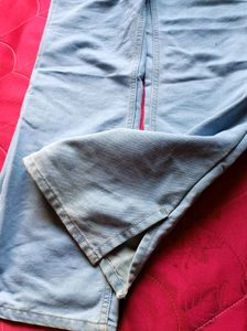 Blue Flared Mid-Rise Jeans