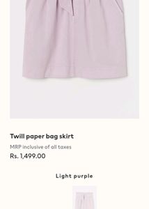 H&amp;M Twill Paper Bag Skirt