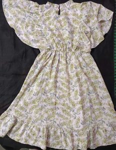 Floral Print Ruffle Hem Dress