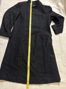 Winter Warm Black Midi Dress