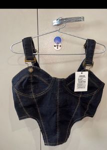 Denim Corset Top