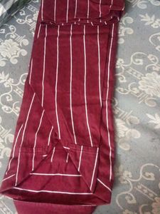 Formal Shirt In Maroon Colour With White Line