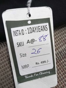 A@88 Size-26 Straight Jeans