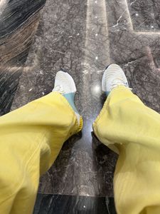 Mango Yellow Straight Fit High Rise Jeans