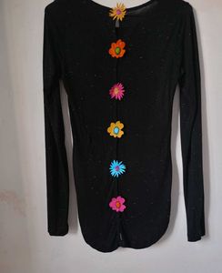 Black Floral Top