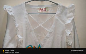 White Embroidered Top