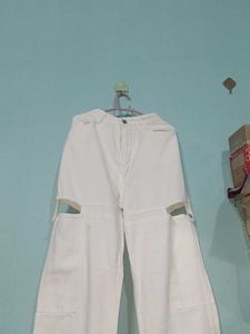 White Cargo Pants