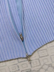 Double zip ribbed top