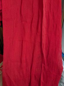Red Embroidered Anarkali Kurta Set