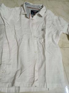 White Shirt With &amp; Peach T-shirt Combo For 6-7yrs