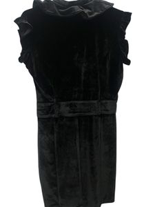 Velvet Ruffle Detail Dress