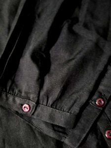 Black Button-Down Top