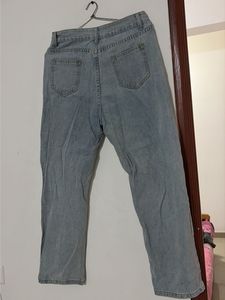 embroidery cute Light Wash Jeans