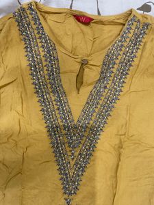 Mustard yellow kurta