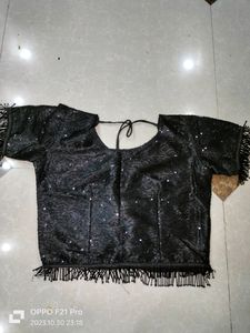 Black And Golden Lahenga With Heavy Work.