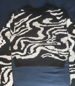 Abstract Print Sweater