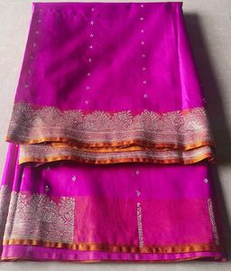 Elegant Purple and Gold Banarasi Silk Saree
