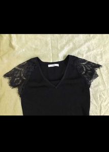 Little Black Dress w/ Lace Sleeves