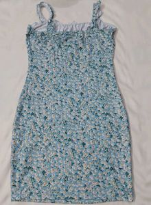 Shein Milkmaid Floral Print Mini Dress
