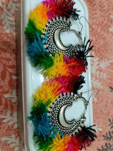 Rainbow Tassel Earrings