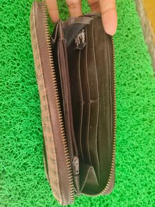 Vintage Striped Brown Wallet