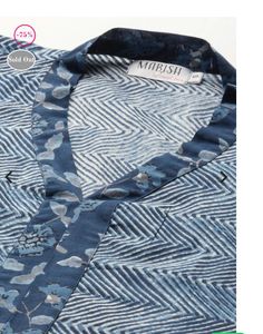 Chevron Print V-Neck Kaftan (buy1 G1)