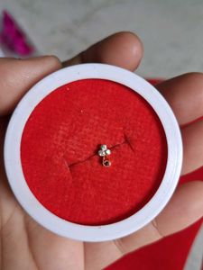 Nose Pin Gold Shaining stone