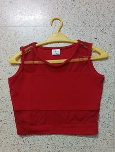 PRICE DROP🕹Red Net Crop Top