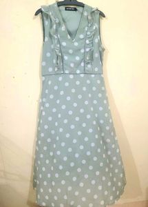 Sage Green Polka Dot Dress