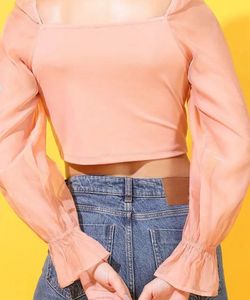 Peach Crop Top