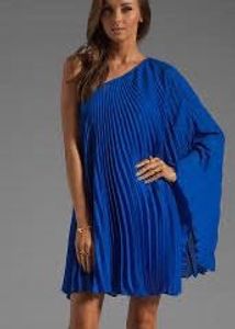 Chic Blue One-Shoulder Dress