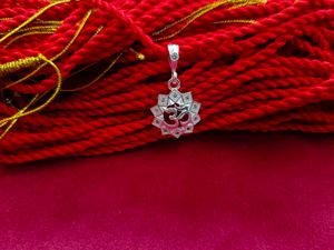 Real Silver Om Pendant