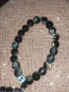 Custom Initial Beaded Bracelet Set